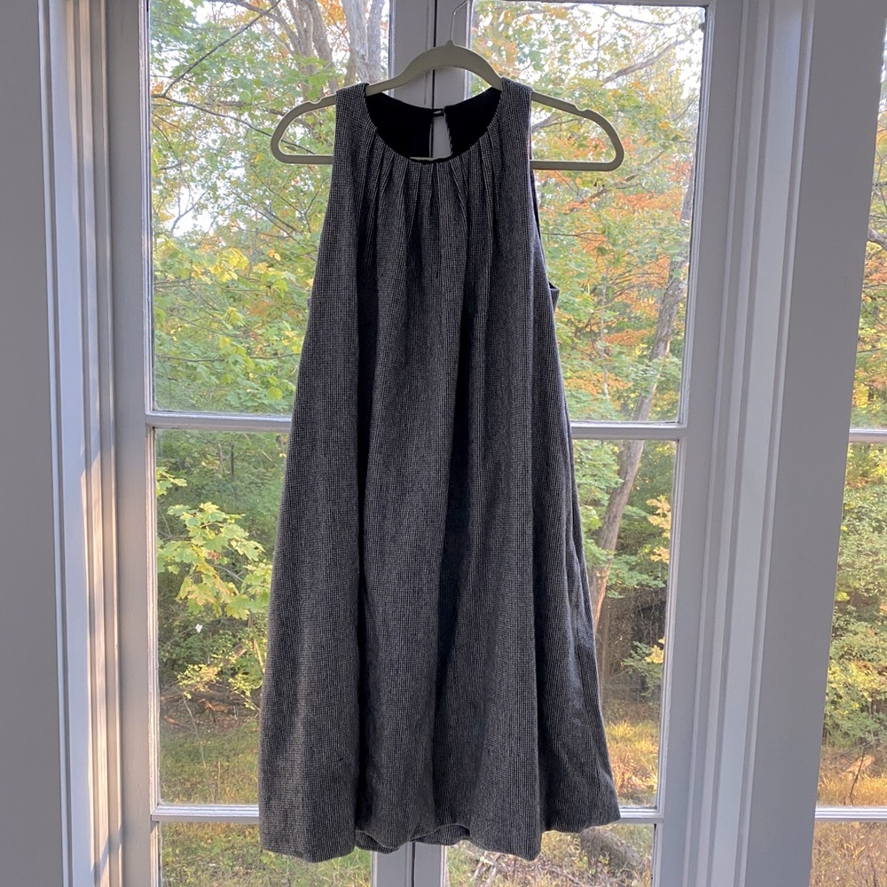Hache sleeveless black and white tent dress